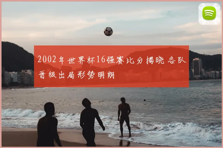 2002年世界杯16强赛比分揭晓 各队晋级出局形势明朗